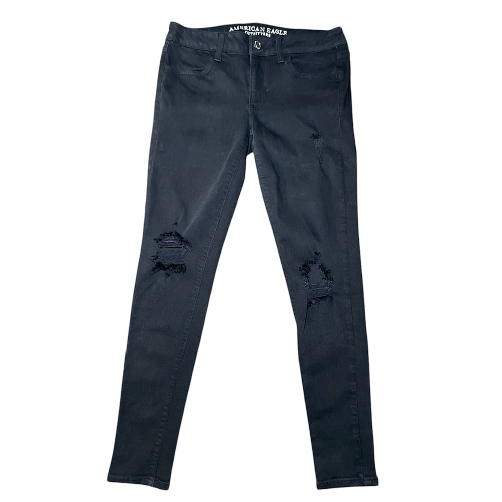 American Eagle Ripped Black Skinny Jeans